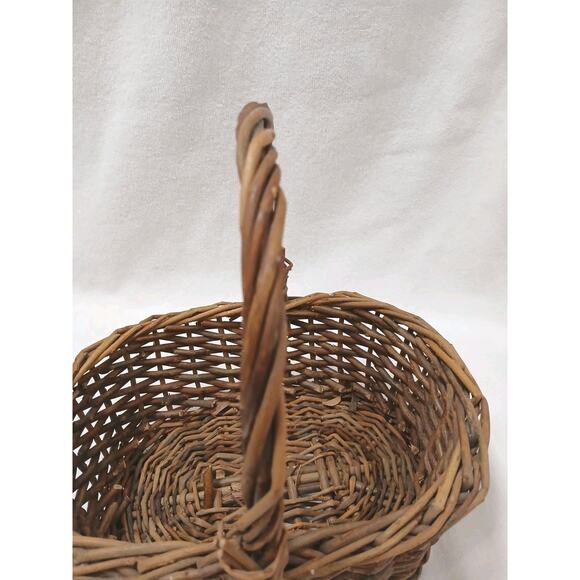 Antique Primitive Grapevine Twig Branches Basket Woven Berry Picking Holiday Old - Picture 5 of 14